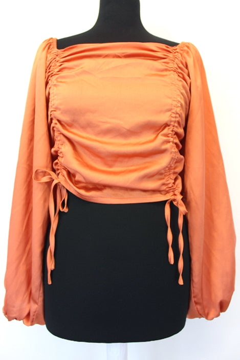 Top orangé satiné Shein taille 34