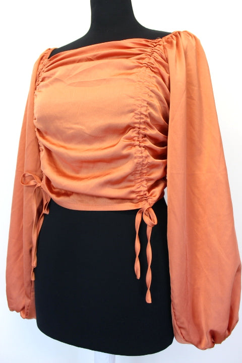 Top orangé satiné Shein taille 34