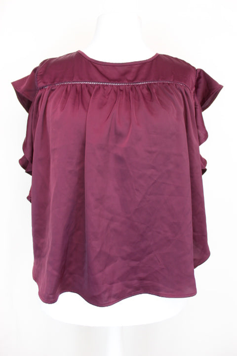 Top prune satiné Deluxe taille 48