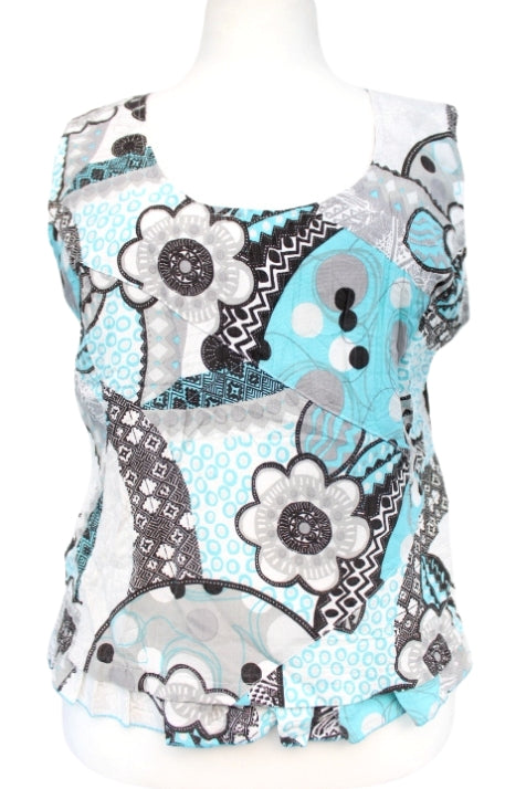 Top sans manches bariolé Niki taille 48 - friperie femmes, vêtements d'occasion, seconde main