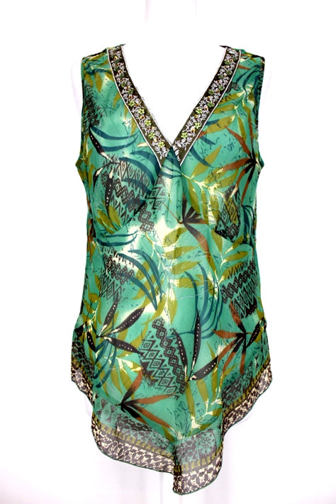 Top transparent col fantaisie 3Suisses taille 38-40 - friperie femmes, vêtements d'occasion, seconde main