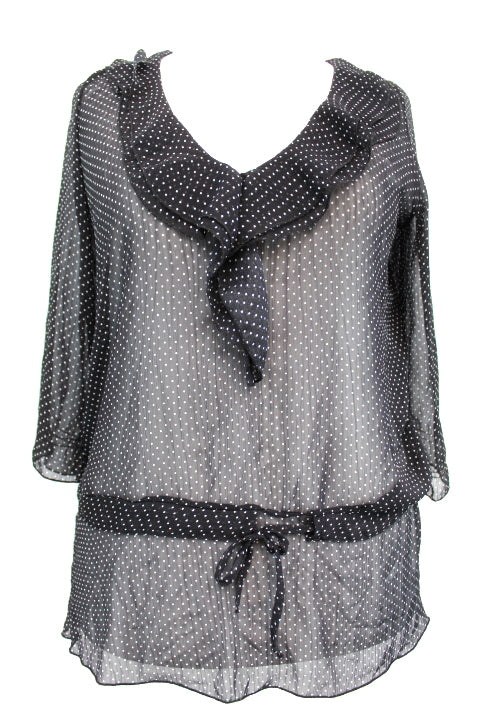 Top transparent manches longues Depech Mod taille L - friperie femmes, vêtements d'occasion, seconde main