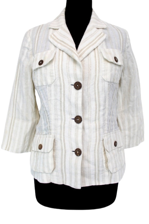 Veste 83 % lin Caroll taille 40 - friperie femmes, vêtement d'occasion, seconde main