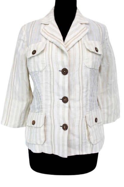 Veste 83 % lin Caroll taille 40 - friperie femmes, vêtement d'occasion, seconde main