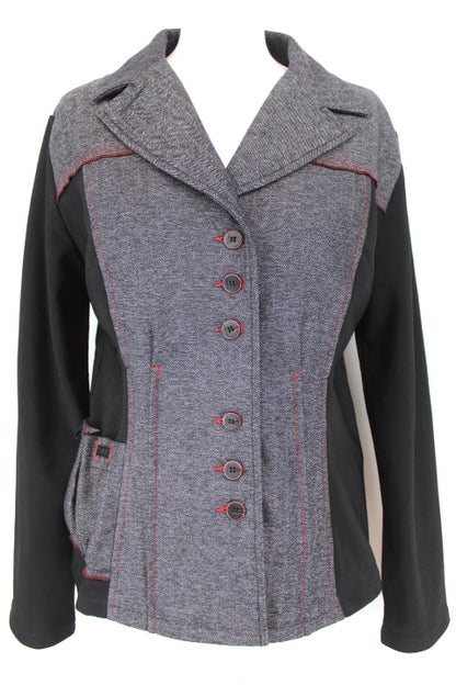 Veste bi matière S. Quise taille 38 - friperie femmes, seconde main, vêtements d'occasion
