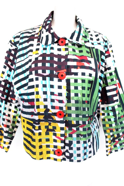 Veste courte colorée NEUVE Aventures des Toiles taille 34 - friperie femmes, vêtements d'occasion, seconde main