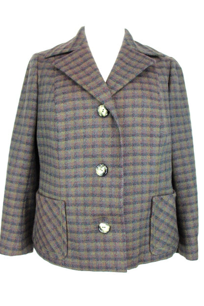 Veste en tweed couture Madeleine Reculé taille 42 - fripe - occasion - sexonde main
