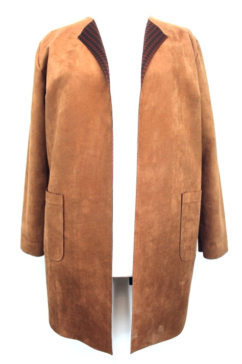Veste ouverte aspect daim New Collection taille 54 - friperie femmes, vêtements d'occasion, seconde main