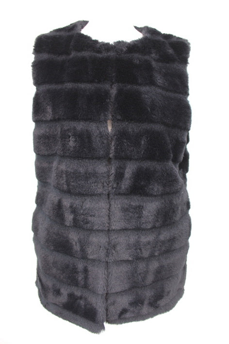 Veste sans manches fausse fourrure Jennyfer taille 36-friperie occasion seconde main