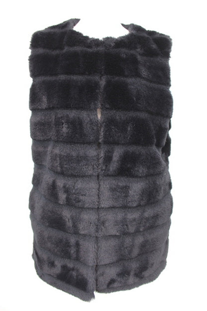 Veste sans manches fausse fourrure Jennyfer taille 36-friperie occasion seconde main