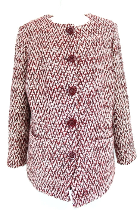 Veste tissage gros chevrons Maison du Jersey taille 42-vêtement occasion