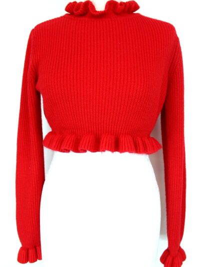 Pull court rouge Shein T36-friperie-occasion-seconde main