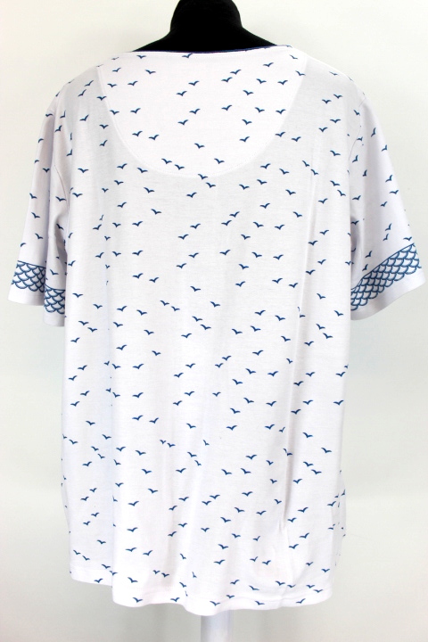 T-shirt boutonné oiseaux Canat taille 40