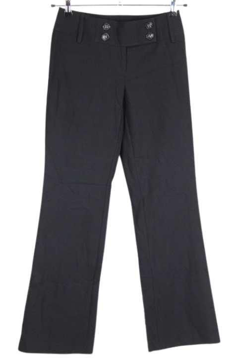 Pantalon à fausse ceinture boutonnée New Look taille 36 - friperie femmes, vêtements d'occasion, seconde main