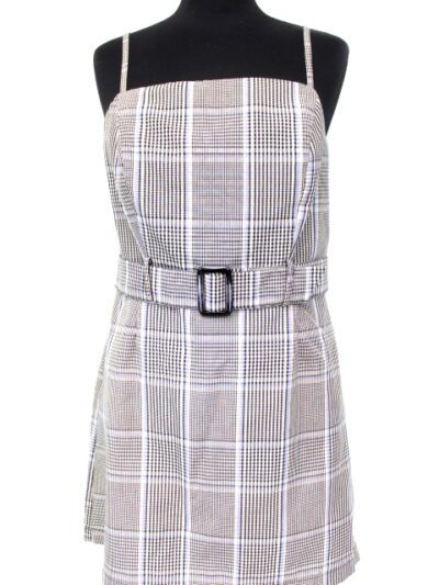Mini robe à carreaux avec ceinture Primark taille 40 - friperie femmes, vêtements d'occasion, seconde main