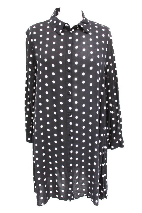Chemise à pois over size ZARA taille L - seconde main - friperie