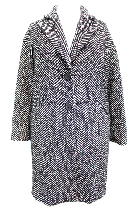 Manteau à chevrons ZARA taille S - friperie - seconde main