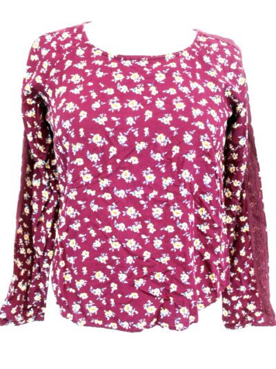 Top avec broderie BERSHKA taille S - seconde main - friperie