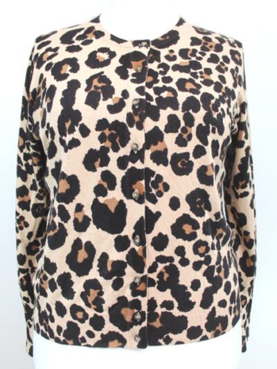 Gilet col rond aspect léopard M&S COLLECTION taille 46 - Vêtement de seconde main - Friperie en ligne