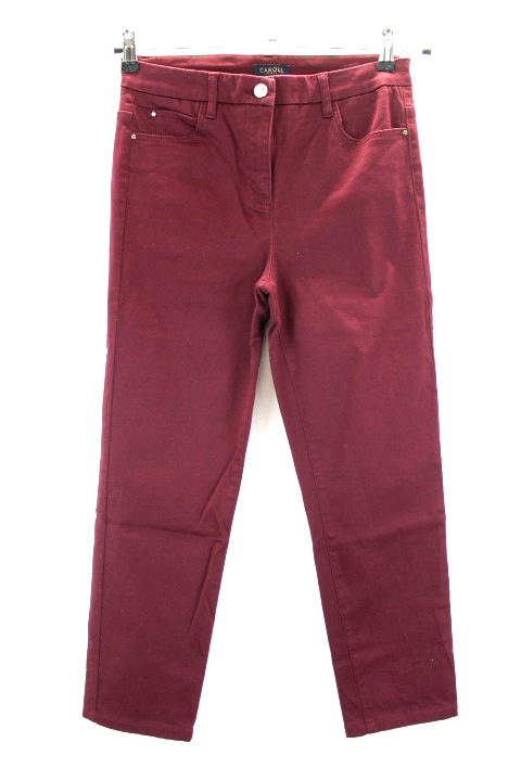 Pantalon coupe droite avec poches et fermeture éclaire CAROLL taille 38 - Vêtement de seconde main - Friperie en ligne