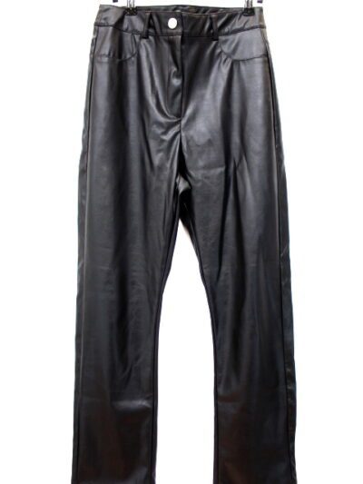 Pantalon droit en similicuir avec fausses poches avant et fermeture éclaire ASOS DESIGN taille 36 - Vêtement de seconde main - Friperie en ligne