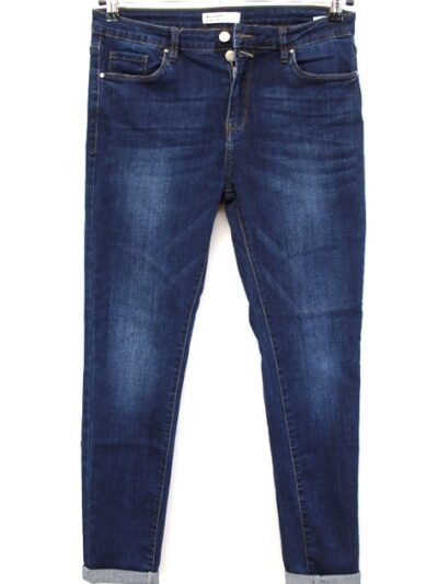Pantalon jeans à revers NINA CARTER taille 42 - Vêtement de seconde main - Friperie en ligne