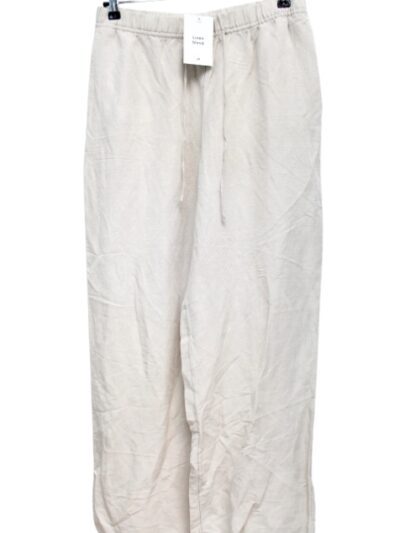 Pantalon over size en lin mélangé avec ceinture élastique et poches H&M taille M - Vêtement de seconde main - Friperie en ligne