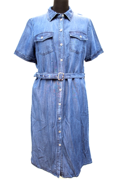 Robe chemise effet jean DAMART taille 42 - seconde main - friperie