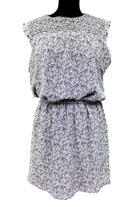 Robe courte à imprimé feuille MANGO taille M - seconde main - friperie