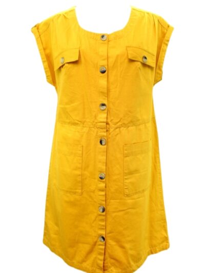 Robe droite à empiècements - 2 grandes poches - BLANCHE PORTE taille L - Vêtement de seconde main - Friperie en ligne