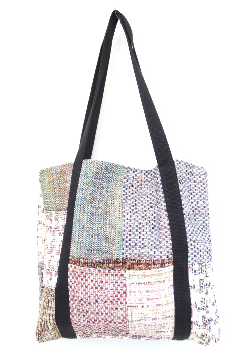 Sac à main multicolore effet tweed - seconde main - friperie