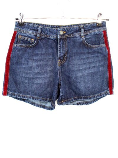 Short en jeans avec bandes de velours de chaque côté ETAM taille 36 neuf - Vêtement de seconde main - Friperie en ligne