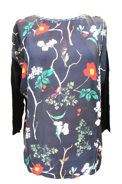 Top à imprimé floral ZARA taille L - seconde main - friperie