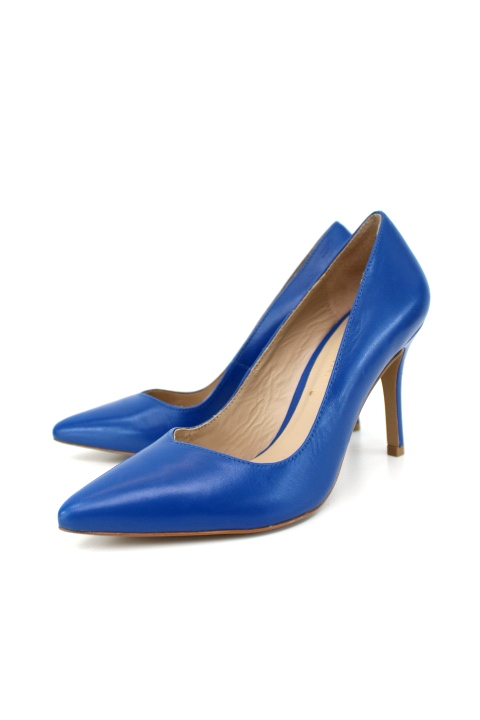 Escarpins en cuir bleu SAN MARINA pointure 37 - Accessoire de seconde main - Friperie en ligne